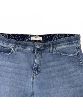 Levi's 525 Perfect Waist Bootcut Jeans Floral Patterned Waist  Size 14 M Denim